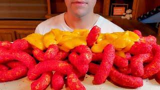 Cheetos Flamin' Hot Puffs with Cheese [ASMR]