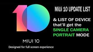 MIUI 10 update - List of Xiaomi Phones that’ll get Single Camera Portrait Mode