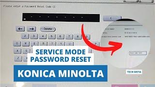 HOW TO RESET CE / SERVICE MODE PASSWORD ON KONICA MINOLTA PHOTOCOPIER OF ALL MODELS || CE PASSWORD |