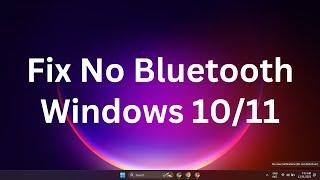 no bluetooth windows 10/11 | FIX Bluetooth ON/OFF Switch Missing (Windows 10/11)