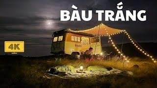 Full Night Camping on the Top of Grass Hill at BEAUTIFUL WHITE BAU | 4K Camper van