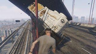 Gta 5 train on the street Bouncy RAMP & train on drugs