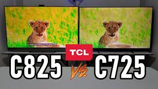 TCL C825 vs C725: Mini LED vs Direct LED / Do they have HDMI 2.1 and Dolby Vision?