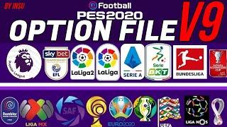 (+52 LIGAS)  OPTION FILE MÁS COMPLETO DE TODOS V9 (Full 1024 PS4/PC) | eFootball PES 2020 - Insu