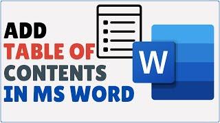How to Insert Table of Contents in Word
