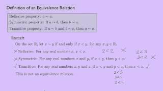(Abstract Algebra 1) Definition of an Equivalence Relation