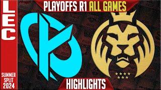 KC vs MDK Highlights ALL GAMES | LEC Playoffs Lower Round 1 Summer 2024 | Karmine Corp vs Mad Lions