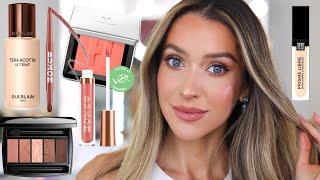 TESTING NEW LUXURY MAKEUP! GUERLAIN TERRACOTTA LE TEINT, GIVENCHY PRISME LIBRE CONCEALER & MORE!