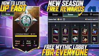 Get Free New Mythic Lobby | How To Level Up Fast In Season | Get Everything Free | Pubg Mobile