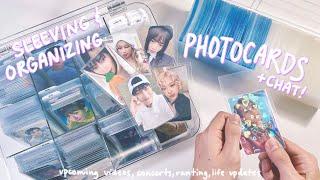 organizing/sleeving kpop photocards + chat  life updates, concerts, future videos, ranting ...