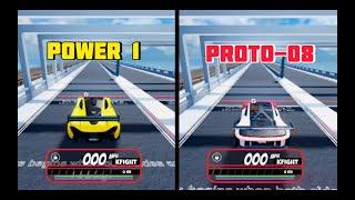 Power 1 VS Proto-08 2024 Speed Test in Roblox Jailbreak