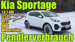 Pendler - Verbrauch KIA Sportage 1.6 T-GDI, 177 PS, DCT7, AWD, GT-Line - Alltag Test Bericht MY 2021