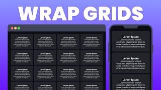 Create Responsive CSS Grid Layouts with GRID WRAPPING