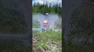 Having fun with puddles! #sundayfun #crf300l #hondamotorcycles #airoh #enduro #shorts #barkbusters