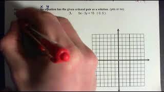 Graphing   Q 2   check if point is a solution