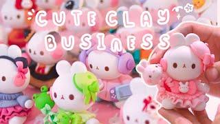 My Cute Clay Business | Making Airdry Clay Dolls, Deco Sticker Delivery  Studio Vlog