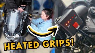 Installing HEATED GRIPS on my Ninja 250R: The BEST winter motorcycle accessory!