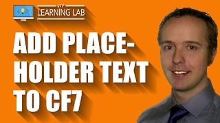 Easily Add Contact Form 7 Placeholder Text To Any Input Field | Contact Form 7 Tutorials Part 14