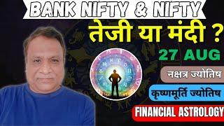 Nifty, Bank Nifty  Prediction by Financial Astrology, technical/data, news for date- 27- Aug- 2024