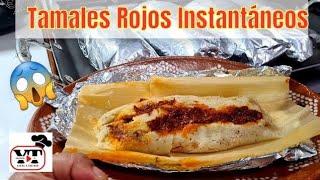 ‼️TAMALES ROJOS EXPRESS DE DESHEBRADA|8 minutos en el comal| Forma Rápida de hacer tamales