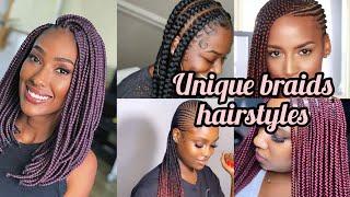 Unique braids hairstyles for black ladies | Braids styles 2024 | Braids hairstyle