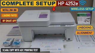 HP DeskJet 4252e Setup, Install Ink, Alignment, WiFi Setup, Copy, Print Scan Test | HP 4200 Series !