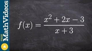 How to graph a rational function with a hole