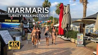 Marmaris, Turkey walking tour 4K 60 FPS | Marmaris old town and Grand bazaar 2024 street walk