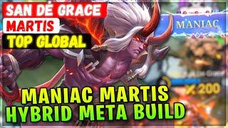 MANIAC Martis Hybrid Meta Build [ Top Global Martis ] San Dė Grace - Mobile Legends Emblem & Build