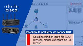 comment configurer une licence pour les images Cisco IOU l2 et l3 sur GNS3