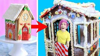 Robby Tries TikTok Life hacks to see if they work- Life Sized DIY Gingerbread house