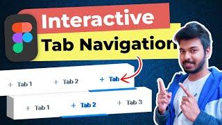 How to Design an Interactive Navigation Tabs in Figma | Beginners Tutorial