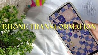 phone transformation - aesthetic new jeans theme, unboxing accessories, ios 16 inspired set-up️