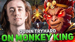 QUINN TRYHARD on MONKEY KING MID in 14.000 MMR!