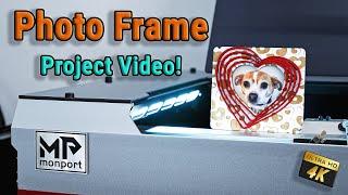 Heart Photo Frame #monportlaser #diy #co2laser #fun #project #picture #laser #laserengraving