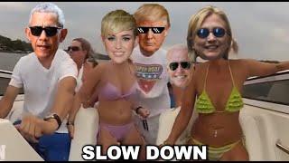 Obama, Trump and Biden Drive a Speedboat | Ft. Miley & Hillary | AI Memes