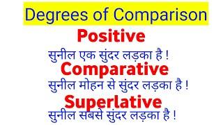 Degrees of Comparison | use of degrees | positive,Comparative,Superlative Degree