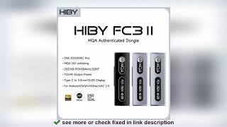 ️HiBy FC3 MQA Dongle Type C to 3.5mm 112mW Output USB DAC Audio HiFi De