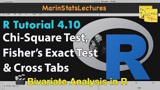 Chi-Square Test, Fisher’s Exact Test, & Cross Tabulations in R | R Tutorial 4.10| MarinStatsLectures