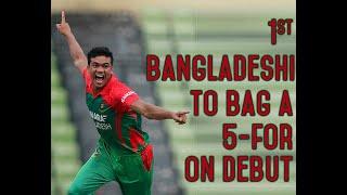 Taskin Ahmed vs India - 5/28 in 8 Overs (ODI debut)