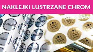 Naklejki metalizowane lustrzane chrom - złote i srebrne  #drukarnia #druknaklejek #naklejki