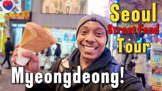 American Expat Explorer Eats Street Food in Myeongdeong Seoul!