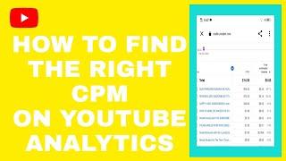 HOW TO FIND YOUR CPM ON YOUTUBE VIDEO || Lovely Days channel