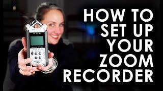 ZOOM H4N TUTORIAL - How to set up the Zoom H4N to record - Recording audio for film