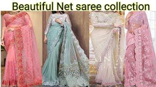 Most Beautiful and stylish Net saree Designs | Saree collection 2024