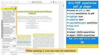 Create PDF annotation in PDF.js, Save PDF annotation,  (highlight/underline/freetext/draw)- pdf.js