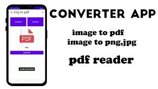 Pdf reader and convert image to pdf, jpg, png in Android Studio preview