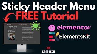 Create a Sticky Header & Menu WordPress Tutorial - Step-by-Step in Elementor for FREE (2023)