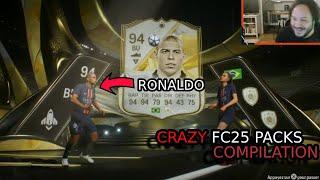 CRAZY EAFC 25 PACK OPENING !!! Compilation !!! DOUBLE WALKOUT RONALDO ICON !!!