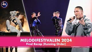 Melodifestivalen 2024 - Final Recap ᴴᴰ (Running Order)